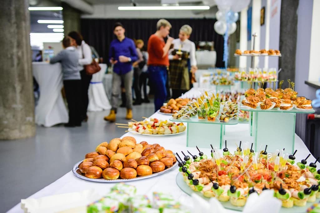 display of foods