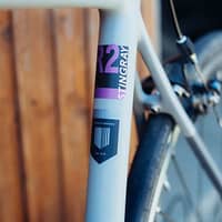 Customized Labels white bike