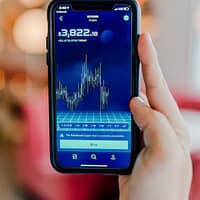 cryptocurrency exchange turned-on Android smartphone