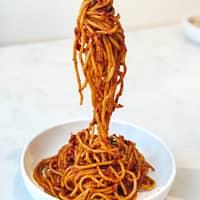 pasta in white ceramic bowl