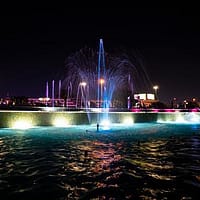 Pond Fountains With Lights