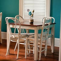 dining table beside window