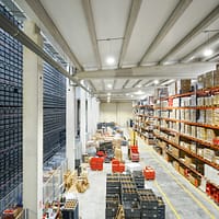 a large warehouse filled with lots of boxes