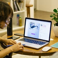 woman browsing on her laptop