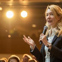 woman, speaker, microphone