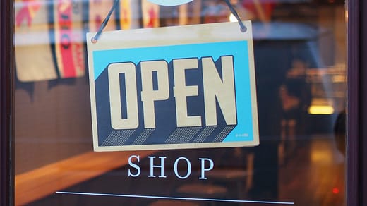 money making gray and blue Open signage