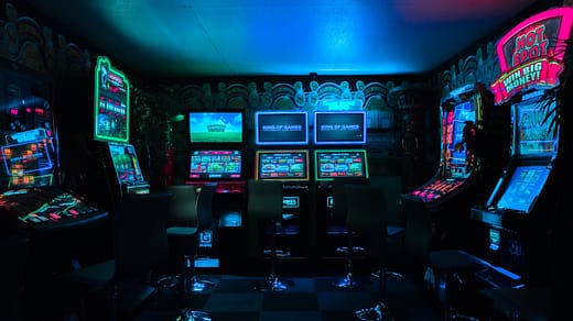 gaming room with arcade machines