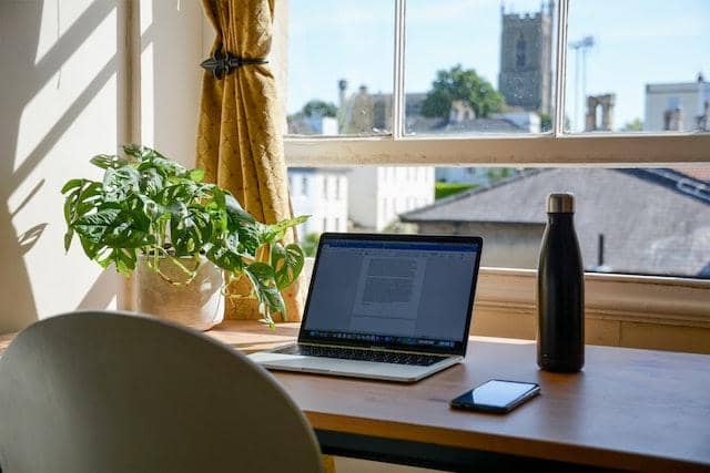 a home office desk